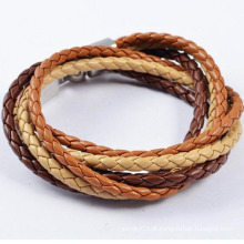 Couro Pulseira De Couro De Moda Pulseira De Couro Manly Braided